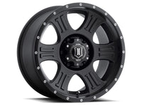 Thumbnail for ICON Shield 17x8.5 6x135 6mm Offset 5in BS 87.1mm Bore Satin Black Wheel