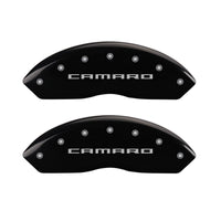 Thumbnail for MGP 4 Caliper Covers Engraved Front & Rear Gen 5/Camaro Black finish silver ch