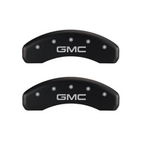 Thumbnail for MGP 4 Caliper Covers Engraved Front & Rear GMC Red finish silver ch