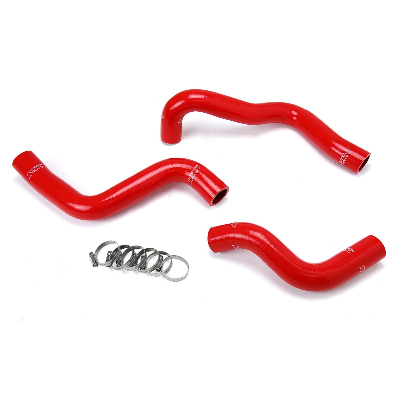 HPS Red Reinforced Silicone Radiator Hose Kit (3pcs Set) Coolant for Mazda 04-11 RX8