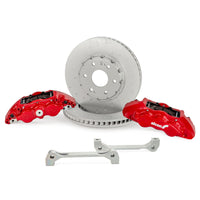 Thumbnail for Alcon 19+ Silverado/Sierra 20+ Suburban/Tahoe/Yukon/Esc 355x33mm 6-Piston Red Caliper FRT Brake Kit