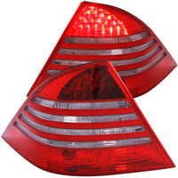 Thumbnail for ANZO 2000-2005 Mercedes Benz S Class W220 LED Taillights Red/Smoke