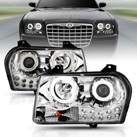 Thumbnail for ANZO 2005-2010 Chrysler 300 Projector Headlights w/ Halo Chrome