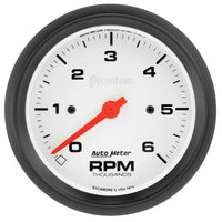 Thumbnail for Autometer Phantom 6000RPM 3-3/8in. In-Dash Tachometer Gauge