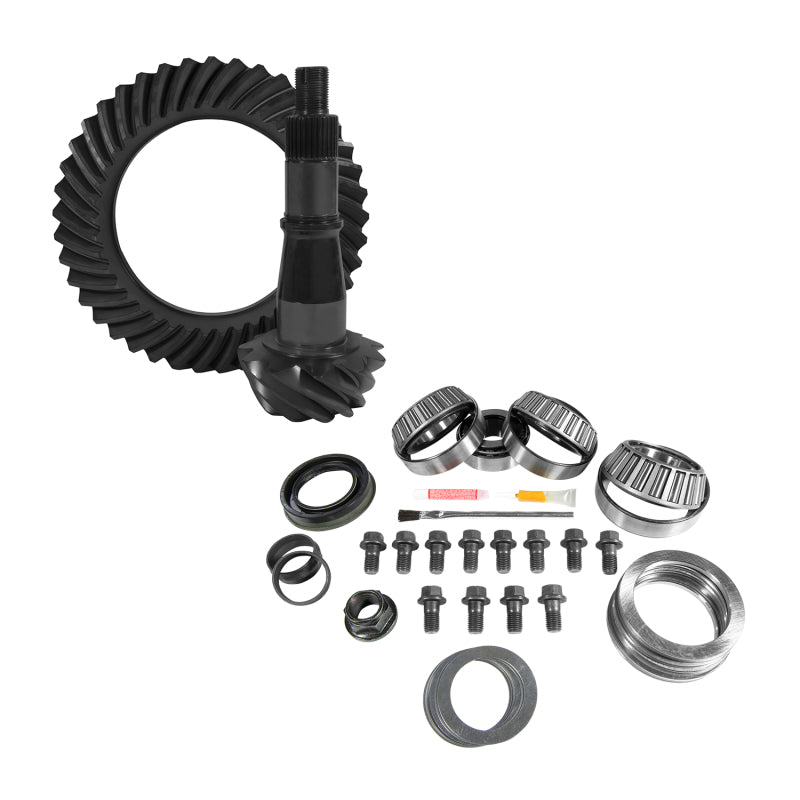 Yukon 9.5in GM 4.56 Rear Ring & Pinion Install Kit Axle Bearings and Seals