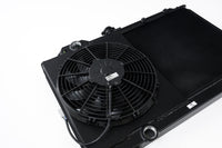 Thumbnail for CSF 96-07 Mitsubishi Evo 4/5/6/7/8/9 Full-Slim Radiator w/12in Fan & Shroud/-16AN - Black