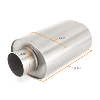 Thumbnail for Mishimoto Universal Resonator with 2.5in Inlet/Outlet - Brushed