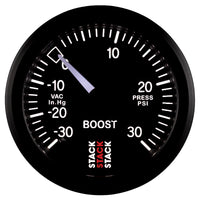 Thumbnail for Autometer 52mm Stack Instruments -30INHG to +30PSI Mechanical Boost Gauge - Black