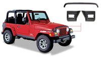Thumbnail for Bushwacker 97-06 Jeep Wrangler Trail Armor Hood Stone Guard and 2 Front Corners - Black