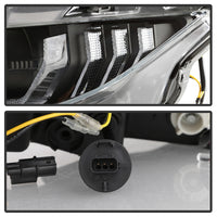Thumbnail for Spyder 16-18 Honda Civic 4Dr w/LED Seq Turn Sig Lights Proj Headlight - Black - PRO-YD-HC16-SEQ-BK