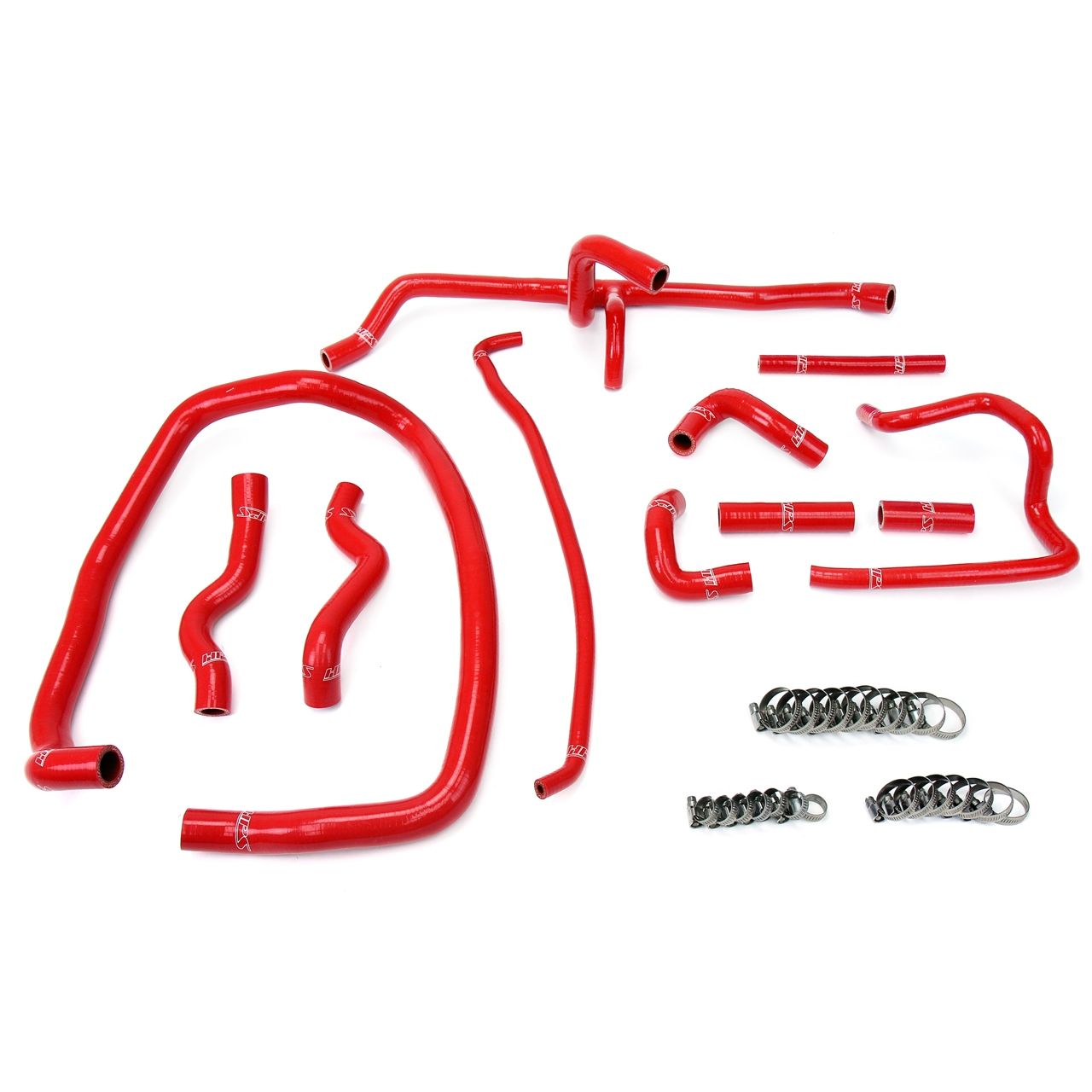 HPS Red Reinforced Silicone Heater Hose Kit Coolant for BMW 96-99 E36 M3 Left Hand Drive