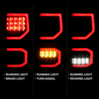 Thumbnail for ANZO 2007-2013 Toyota Tundra LED Taillights Plank Style Black w/Clear Lens