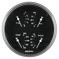 Thumbnail for Auto Meter Gauge Quad 5in 0E-90F Elec Old Tyme Black