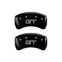 Thumbnail for MGP 4 Caliper Covers Engraved Front Mustang Engraved Rear S197/GT Black finish silver ch