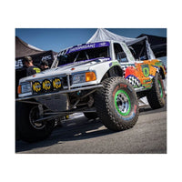 Thumbnail for KC HiLiTES 8in. Round Soft Cover HID (Pair) - Black w/Yellow Brushed KC Logo