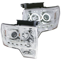 Thumbnail for ANZO 2009-2014 Ford F-150 Projector Headlights w/ Halo Chrome (CCFL) G2