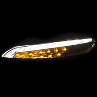 Thumbnail for ANZO 2014-2016 Jeep Cherokee LED Parking Lights Chrome w/ Amber Reflector