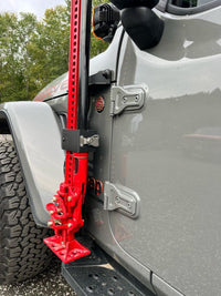 Thumbnail for Go Rhino 18-24 Jeep Wrangler JL/JLU/JT Front Fender Jack Mount for Hi-Lift Jack - Tex. Blk