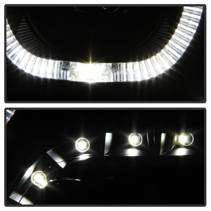 xTune Dodge Ram 2009-2014 Halo LED Projector Headlights - Black Smoke PRO-JH-DR09-CFB-BSM