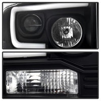 Thumbnail for Spyder Ford F250/350/450 05-07 Projector Headlights - Light Bar DRL LED - Black PRO-YD-FS05V2-LB-BK