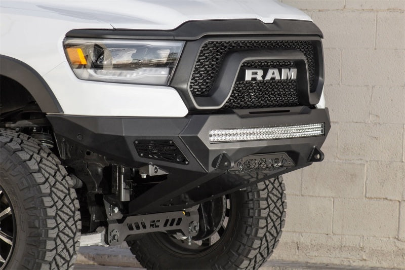 Addictive Desert Designs 2019 Ram Rebel 1500 Stealth Fighter Fr Bumper w/Parking Sensor Cutouts