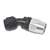 Thumbnail for Russell Performance -10 AN Black/Silver 45 Degree Full Flow Hose End