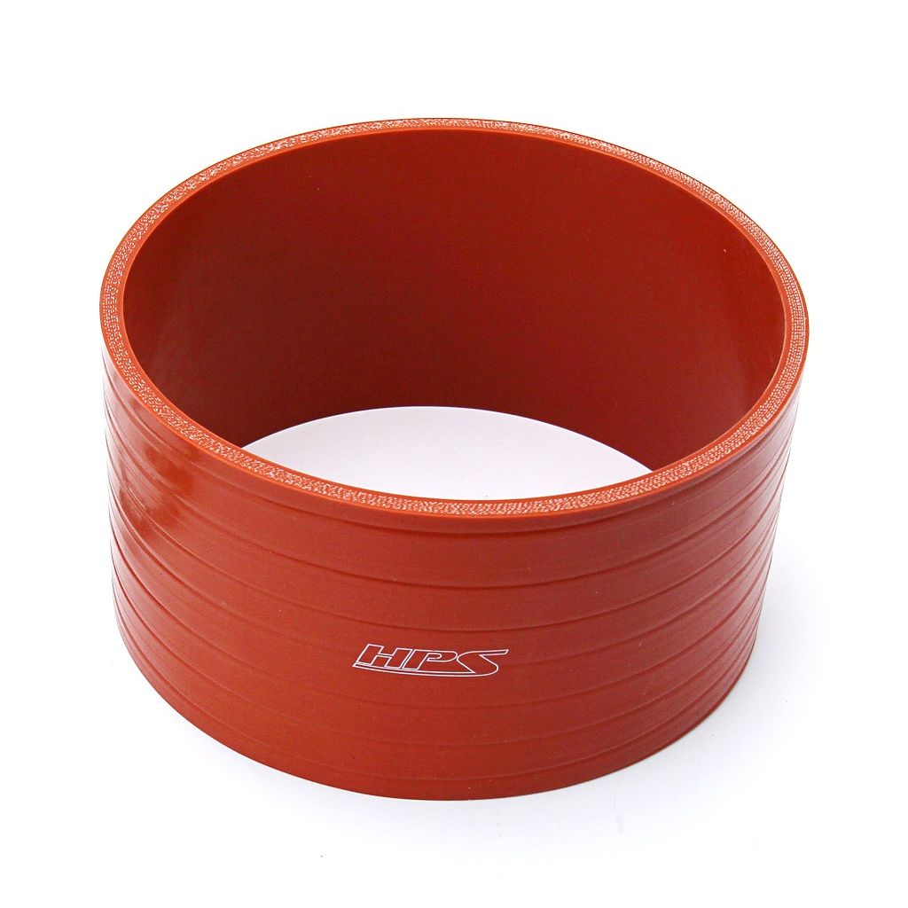 HPS 5" ID , 4" Long High Temp 4-ply Aramid Reinforced Silicone Straight Coupler Hose Orange (127mm ID , 102mm Length)