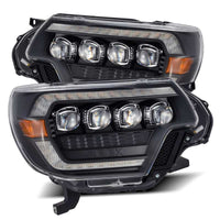 Thumbnail for AlphaRex 12-15 Toyota Tacoma NOVA LED Proj Headlights Plank Style Black w/Activ Light/Seq Signal/DRL