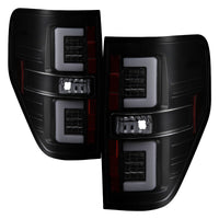 Thumbnail for Spyder 09-14 Ford F150 V2 Light Bar LED Tail Lights - Blk Smoke (ALT-YD-FF15009V2-LBLED-BSM)