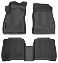 Thumbnail for Husky Liners 14-18 Nissan Sentra Weatherbeater Black Front & 2nd Seat Floor Liners