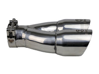 Thumbnail for aFe Takeda 2.5in 304 Stainless Steel Clamp-on Exhaust Tip 2.5in Inlet 3in Dual Outlet - Polished