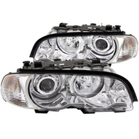 Thumbnail for ANZO 2000-2003 BMW 3 Series E46 Projector Headlights w/ Halo Chrome