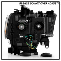 Thumbnail for Spyder 19-22 Dodge Ram 2500 (Halogen Only) Projector Headlights - Black PRO-YD-DR19HDHALSI-SEQ-BK