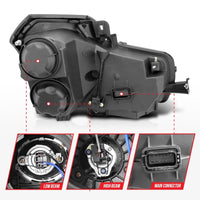 Thumbnail for ANZO 2003-2007 Cadillac Cts Projector Headlights w/ Halo Black (CCFL)