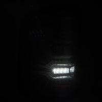 Thumbnail for AlphaRex 14-18 GMC Sierra 1500/2500HD/3500HD LUXX-Series LED Tail Lights Alpha-Blk Actv Lgt Seq. Sig