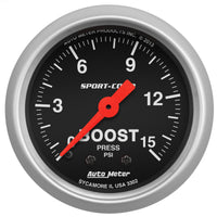 Thumbnail for Autometer 2-1/16in 0-15 PSI Mechanical Sport-Comp Boost Pressure Gauge