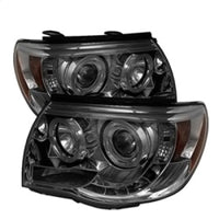 Thumbnail for Spyder Toyota Tacoma 05-11 Projector Headlights LED Halo LED Smoke High H1 Low H1 PRO-YD-TT05-HL-SM