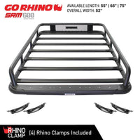 Thumbnail for Go Rhino SRM 600 Basket Style Roof Rack 55in. - Tex. Blk