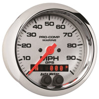 Thumbnail for Autometer Marine Chrome 3-3/8in 100MPH GPS Speedometer Gauge