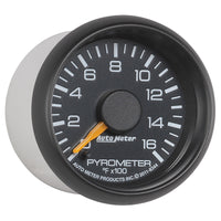 Thumbnail for Autometer Factory Match GM 2-1/16in 1600 Degree Electric Pyrometer (EGT) Gauge