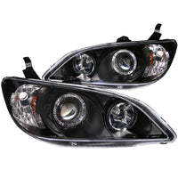 Thumbnail for ANZO 2004-2005 Honda Civic Projector Headlights w/ Halo Black