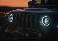 Thumbnail for Oracle Oculus Bi-LED Projector Headlights for Jeep JL/Gladiator JT - Matte Blk - 5500K SEE WARRANTY