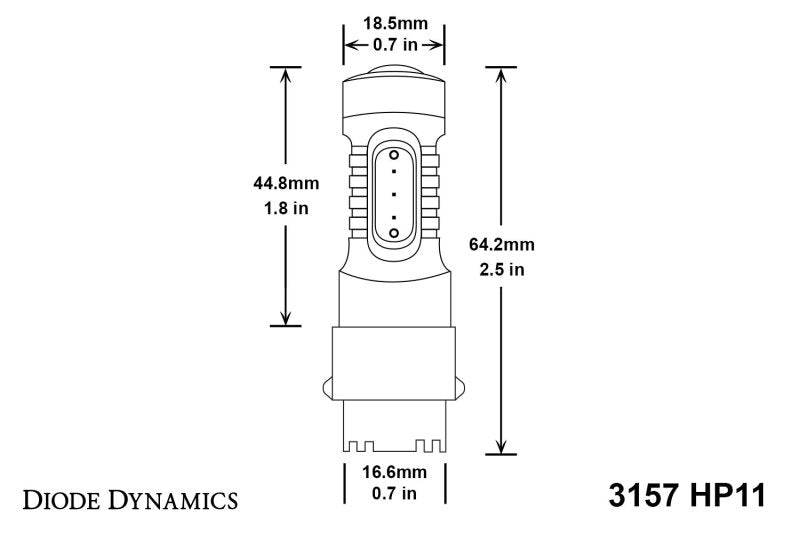 Diode Dynamics 07-13 GMC Sierra 1500 Rear Turn/Tail Light LED 3157 Bulb HP11 LED - Red Set of 4