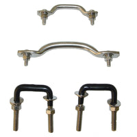 Thumbnail for Rugged Ridge 55-95 Jeep CJ / Jeep Wrangler Stainless Steel Windshield Tie Down Kit