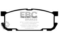 Thumbnail for EBC 01-03 Mazda Miata MX5 1.8 (Sports Suspension) Greenstuff Rear Brake Pads
