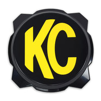Thumbnail for KC HiLiTES 6in. Hard Cover for Gravity Pro6 LED Lights (Single) - Black w/Yellow KC Logo