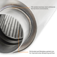 Thumbnail for Mishimoto Universal Muffler with 3.0in Offset Inlet/Outlet - Brushed