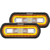 Thumbnail for Rigid Industries SR-L Series Surface Mount LED Spreader Pair w/ Amber Halo - Universal