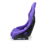 Thumbnail for NRG FRP Bucket Seat PRISMA Edition w/ Pearlized Back Purple Alcantara - Medium