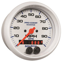 Thumbnail for Autometer Gauge GPS Speedometer 3-3/8in 100 MPH Marine White Gauge